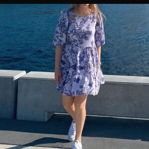 Lilac/Levander Floral patters Summer Dress